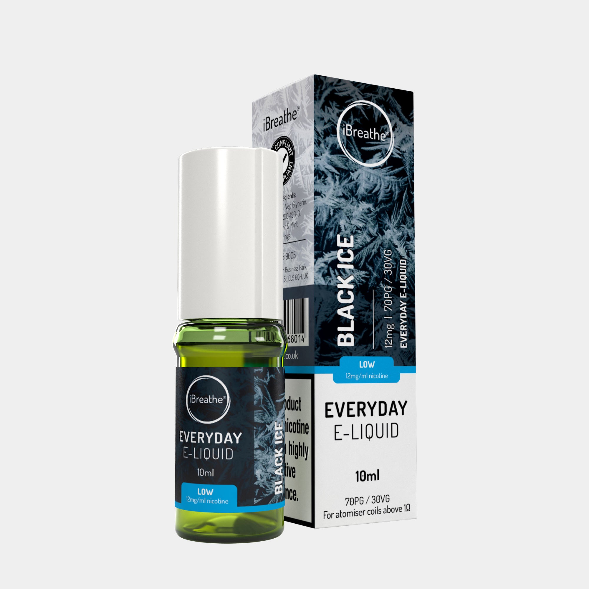 Black Ice (10ml, 70PG/30VG) iBreathe High PG E-Liquid Black Ice (10ml, 70PG/30VG) iBreathe High PG E-Liquid
