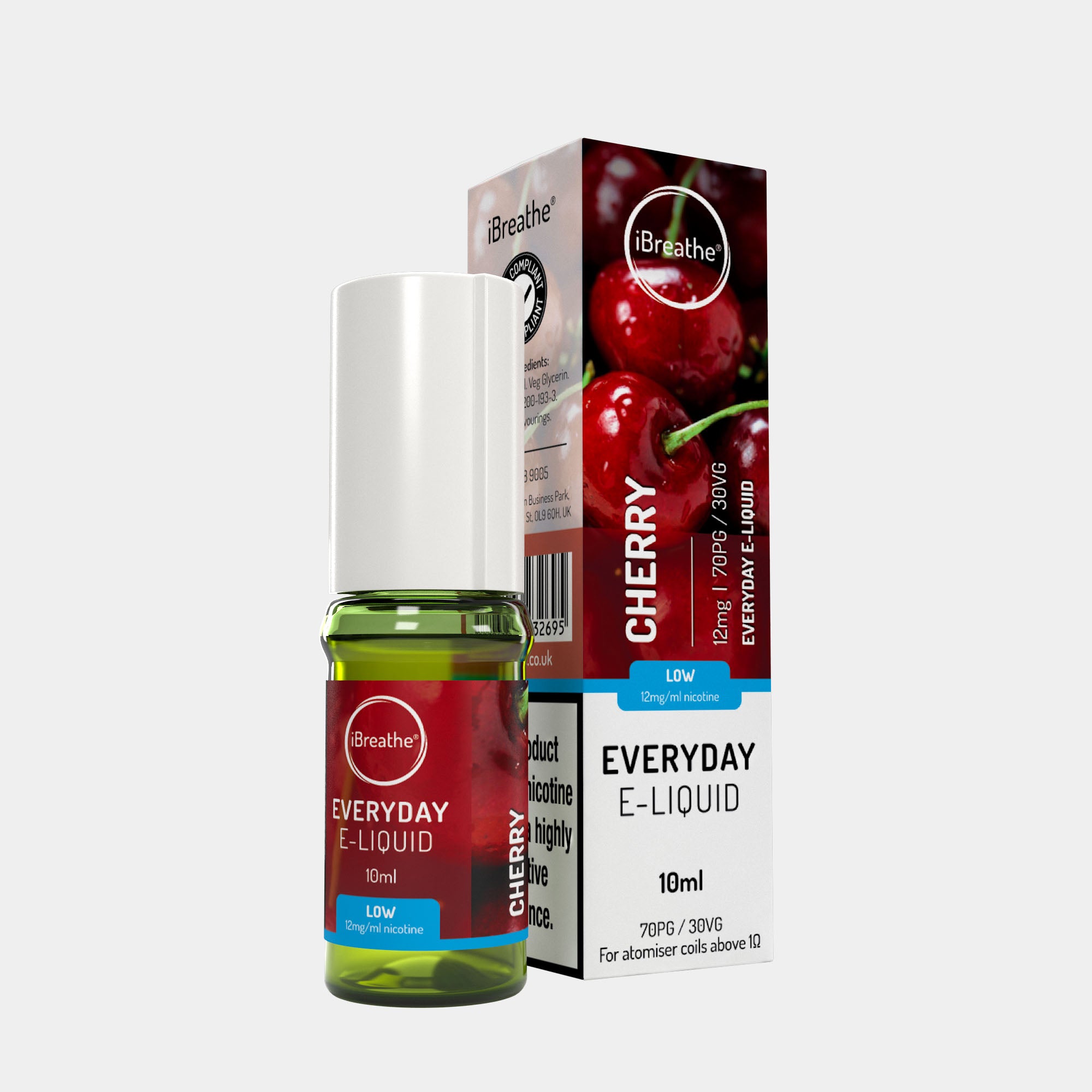 Cherry (10ml, 70PG/30VG) iBreathe High PG E-Liquid Cherry (10ml, 70PG/30VG) iBreathe High PG E-Liquid