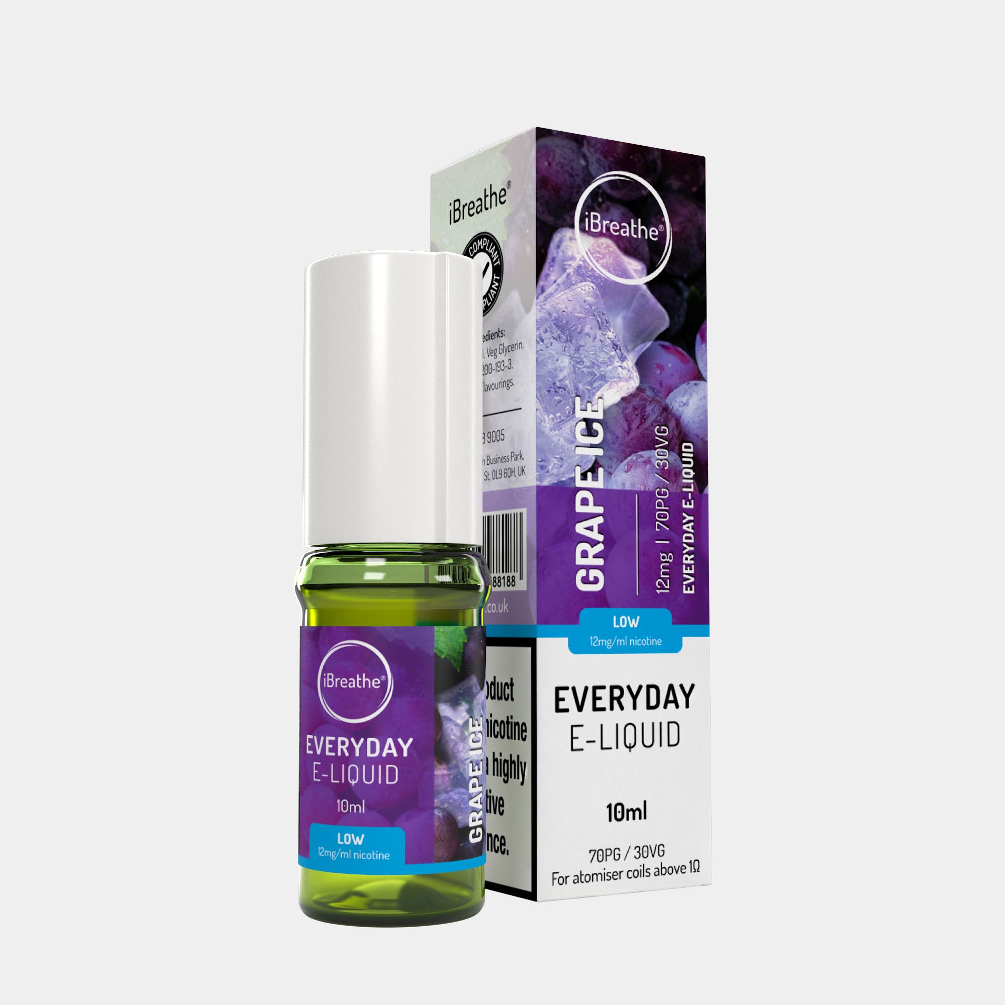 Grape Ice (10ml, 70PG/30VG) iBreathe High PG E-Liquid Grape Ice (10ml, 70PG/30VG) iBreathe High PG E-Liquid