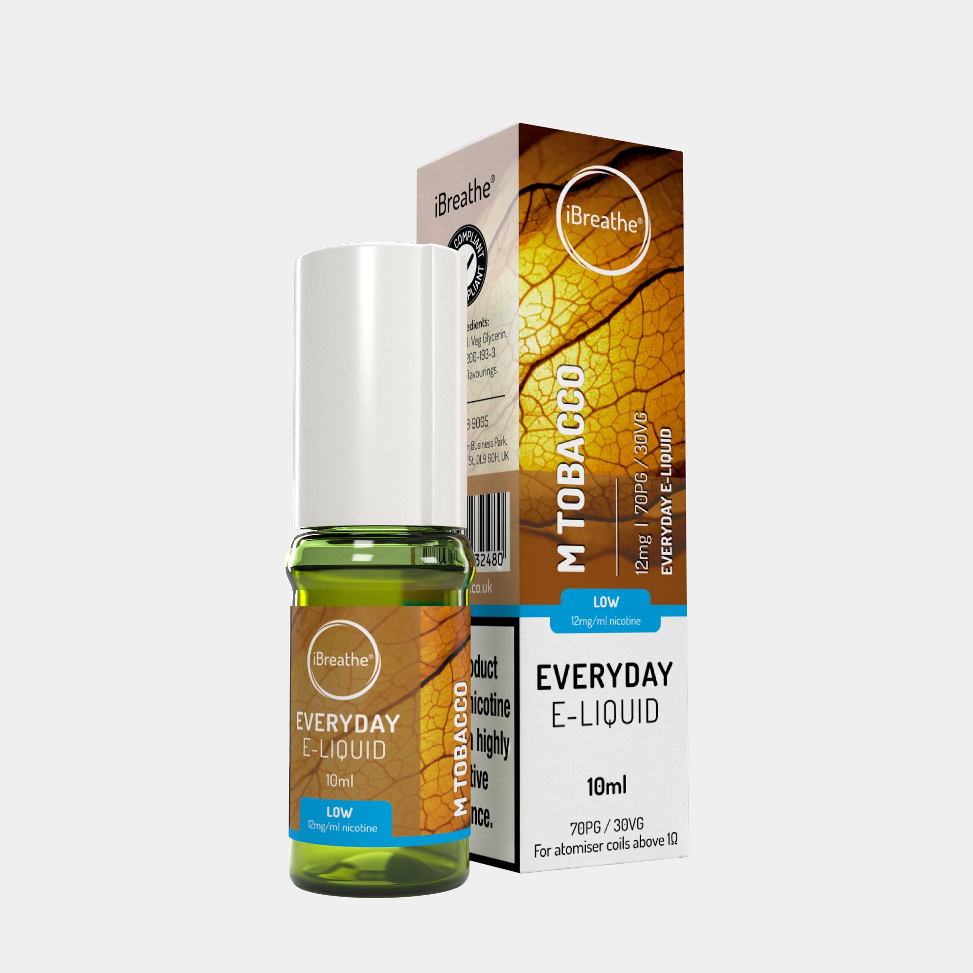 M Tobacco (10ml, 70PG/30VG) iBreathe High PG E-Liquid M Tobacco (10ml, 70PG/30VG) iBreathe High PG E-Liquid