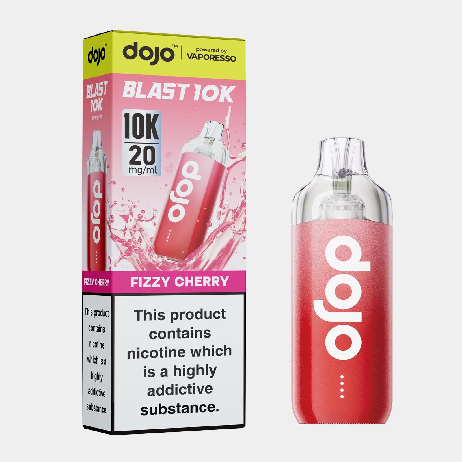 Fizzy Cherry – Dojo Blast 10K Vape Kit (2ml + 10ml Refillable Pod)