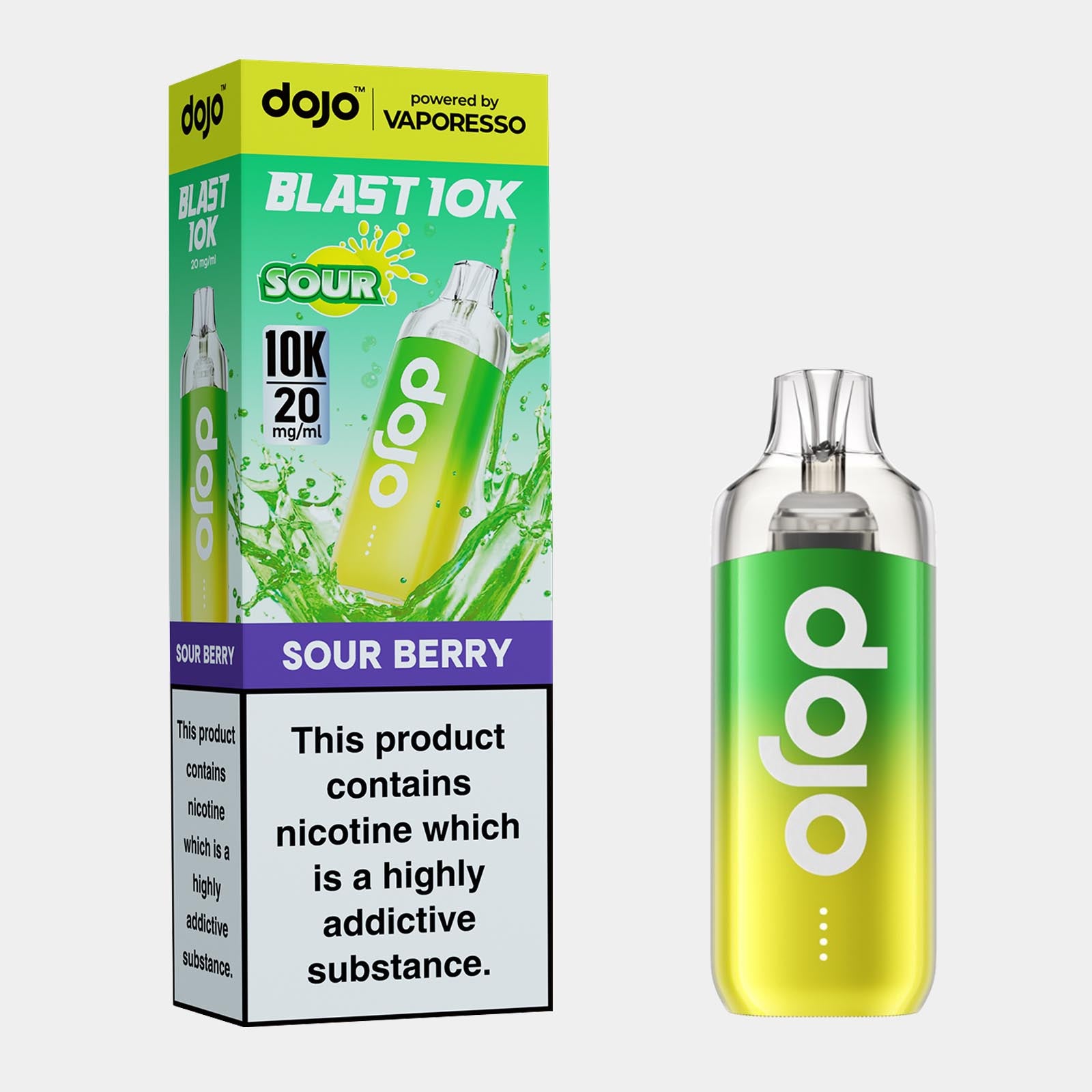 Sour Berry – Dojo Blast 10K Vape Kit (2ml + 10ml Refillable Pod)