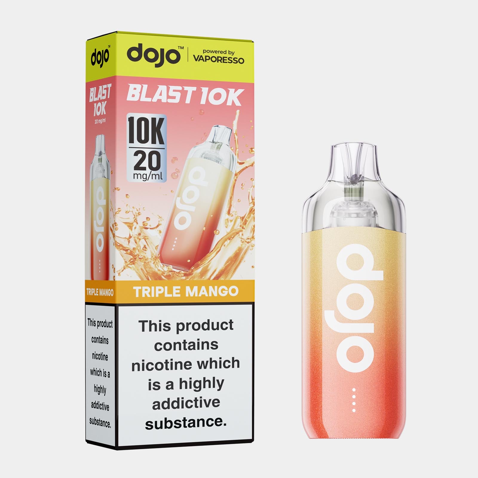 Triple Mango – Dojo Blast 10K Vape Kit (2ml + 10ml Refillable Pod)
