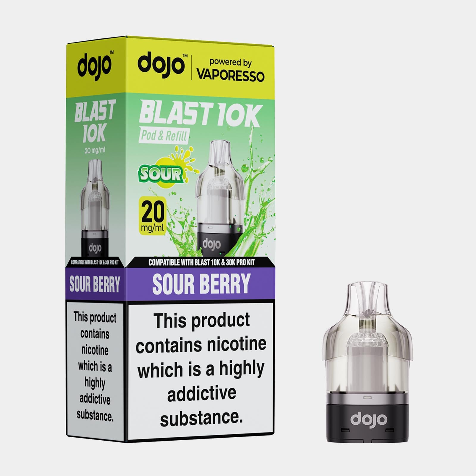 Sour Berry – Dojo Blast 10K Pod (2ml + 10ml Refillable Pod)