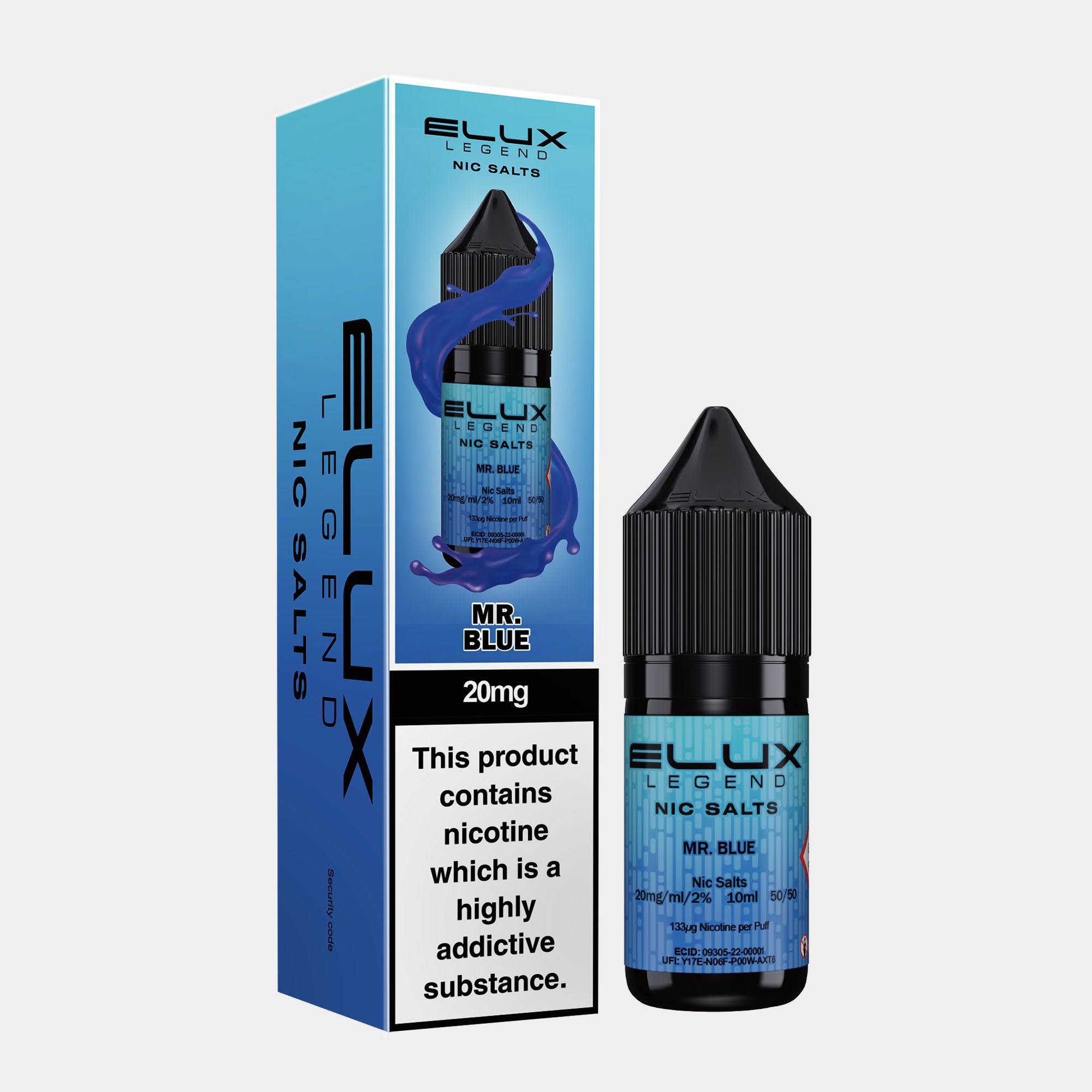 Mr Blue – Elux Legend Nic Salts (10ml)