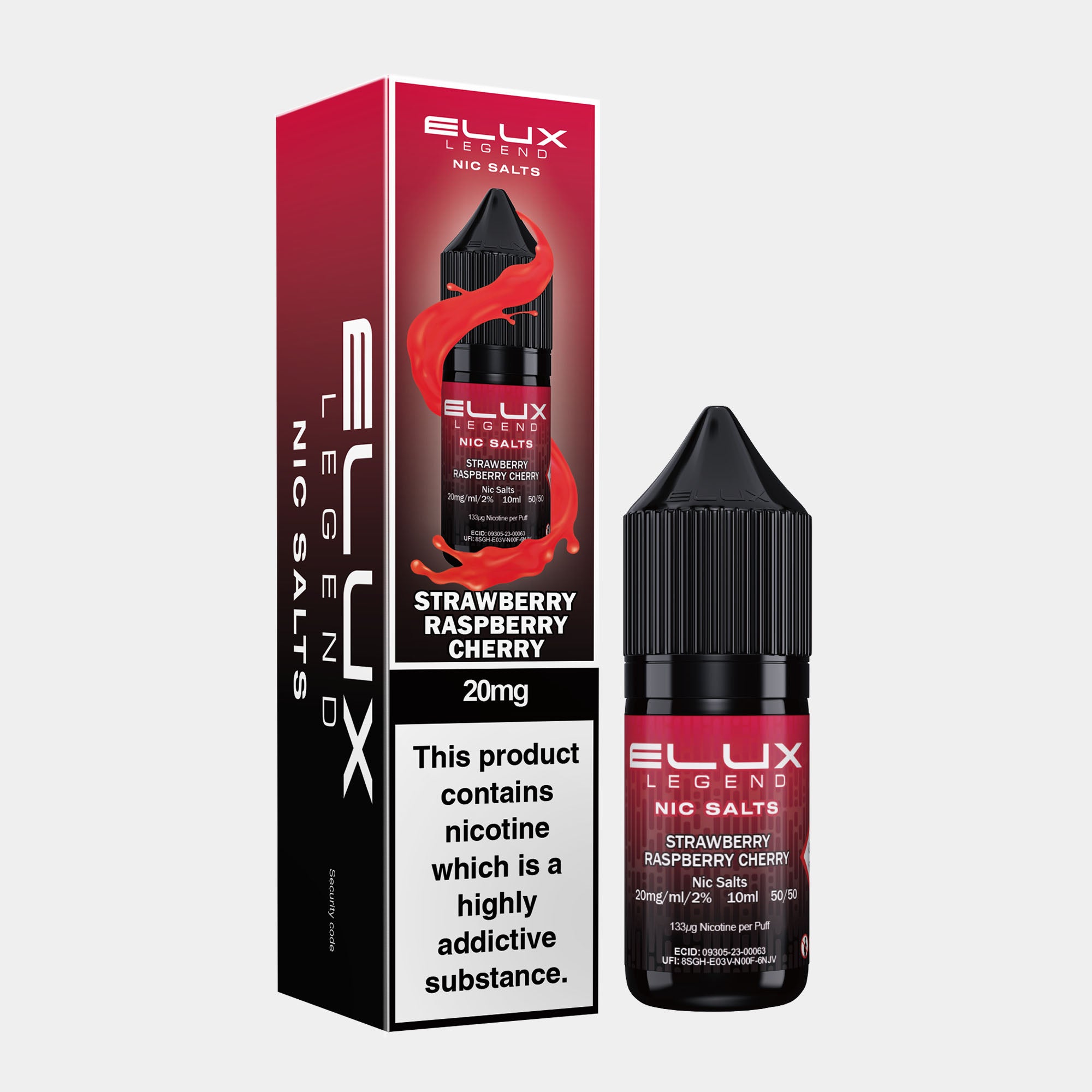Strawberry Raspberry Cherry – Elux Legend Nic Salts (10ml)