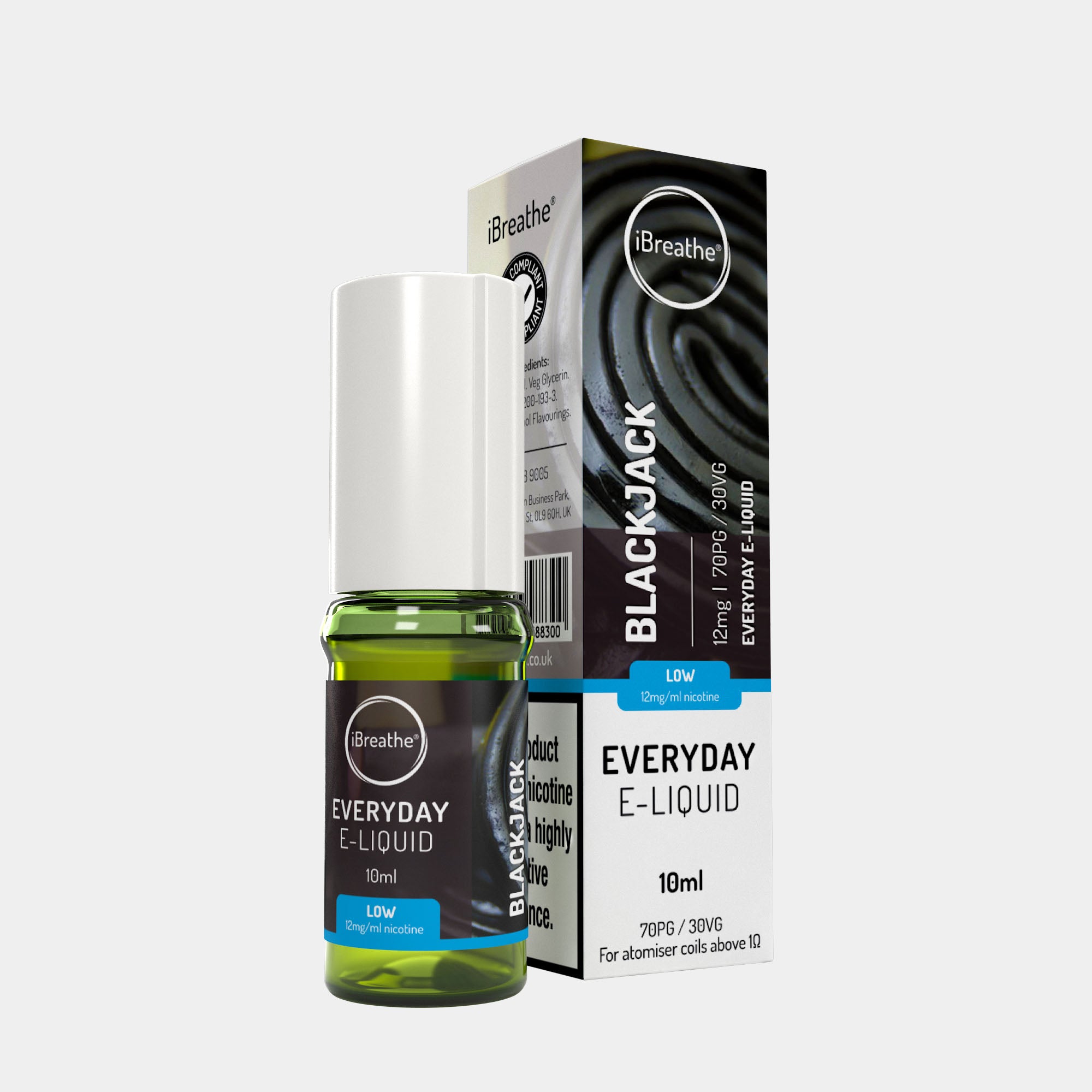 Blackjack (10ml, 70PG/30VG) – iBreathe High PG E-Liquid