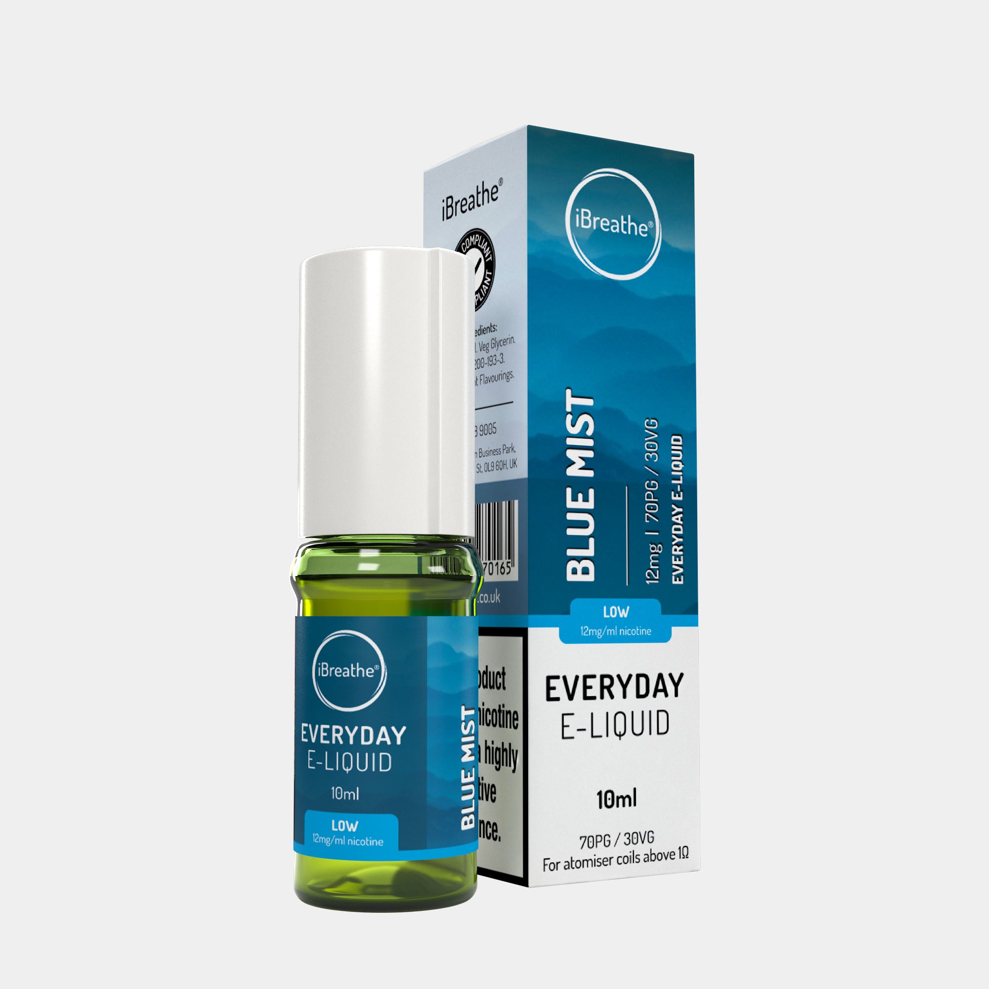 Blue Mist (10ml, 70PG/30VG) – iBreathe High PG E-Liquid