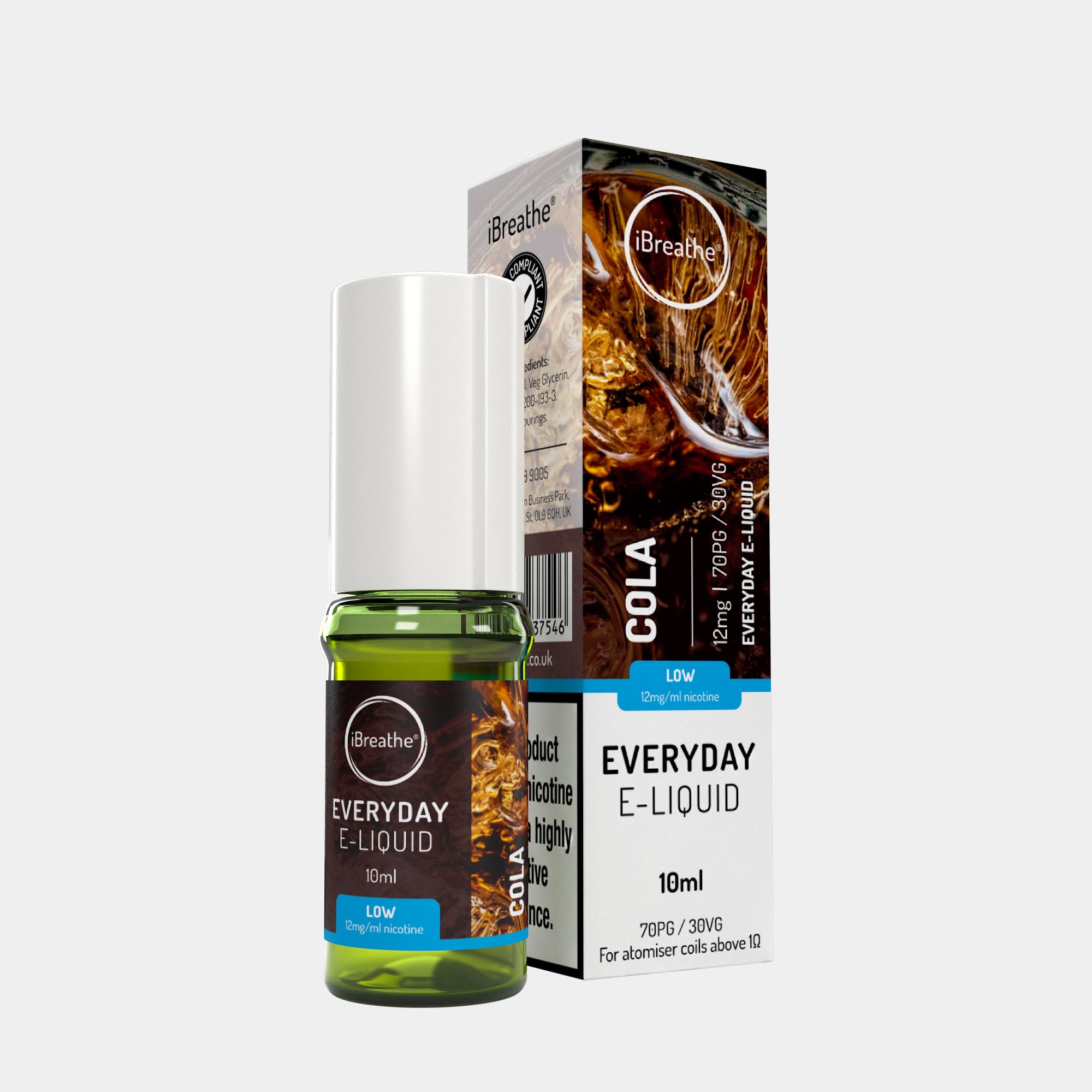 Cola (10ml, 70PG/30VG) – iBreathe High PG E-Liquid