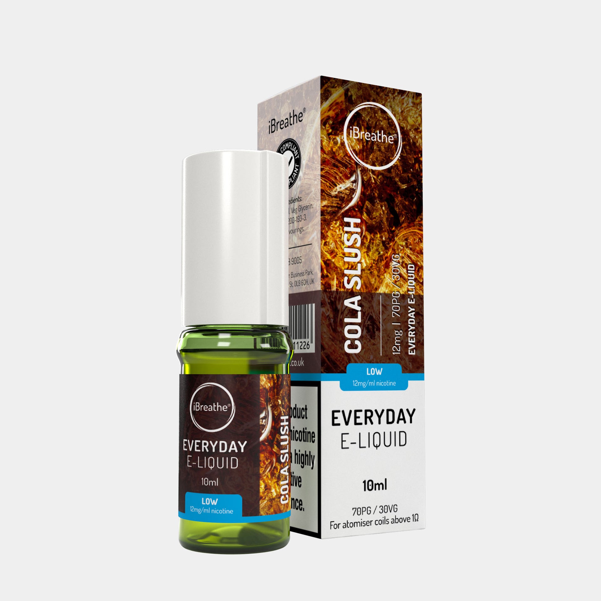 Cola Slush (10ml, 70PG/30VG)  iBreathe High PG E-Liquid