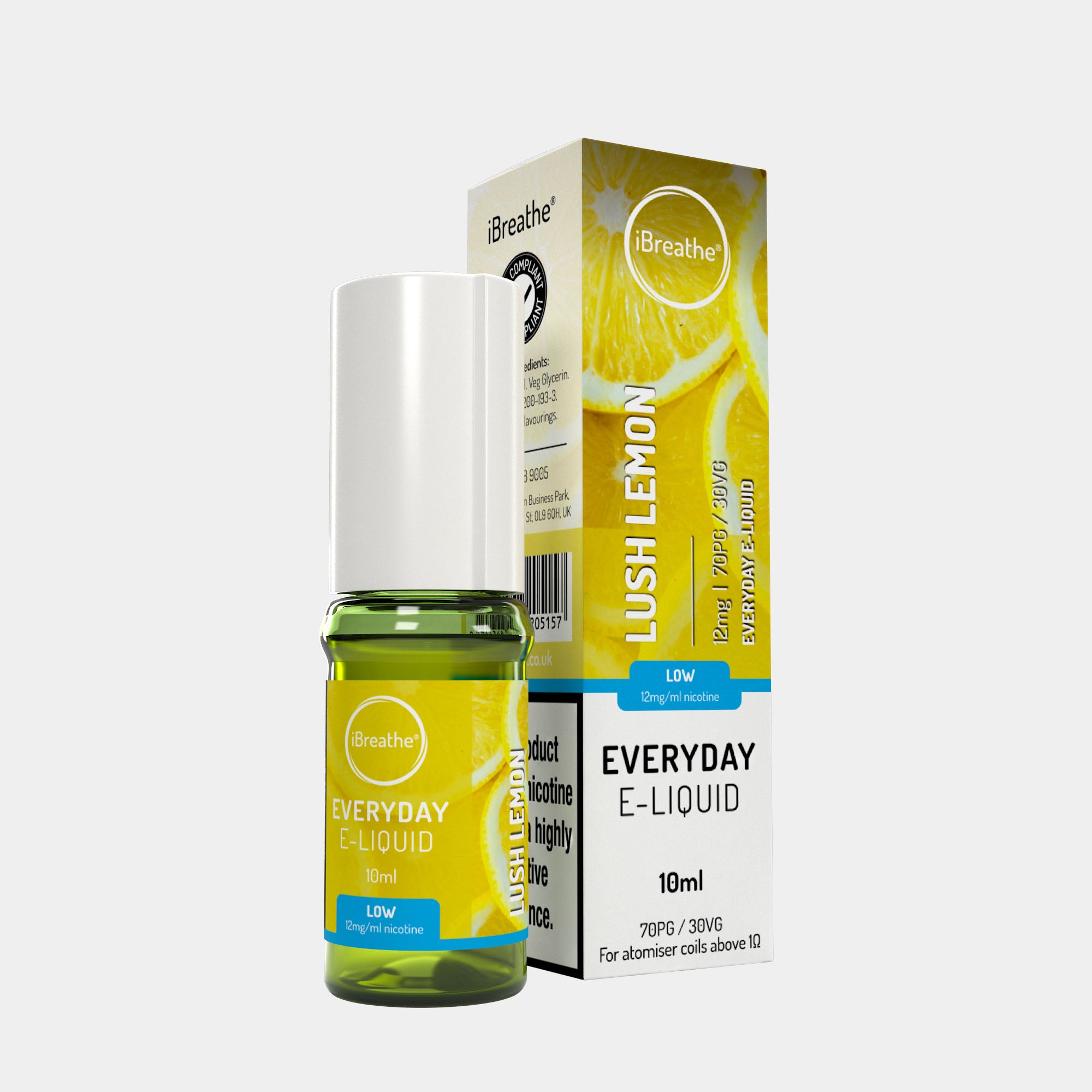 Lush Lemon (10ml, 70PG/30VG) – iBreathe High PG E-Liquid
