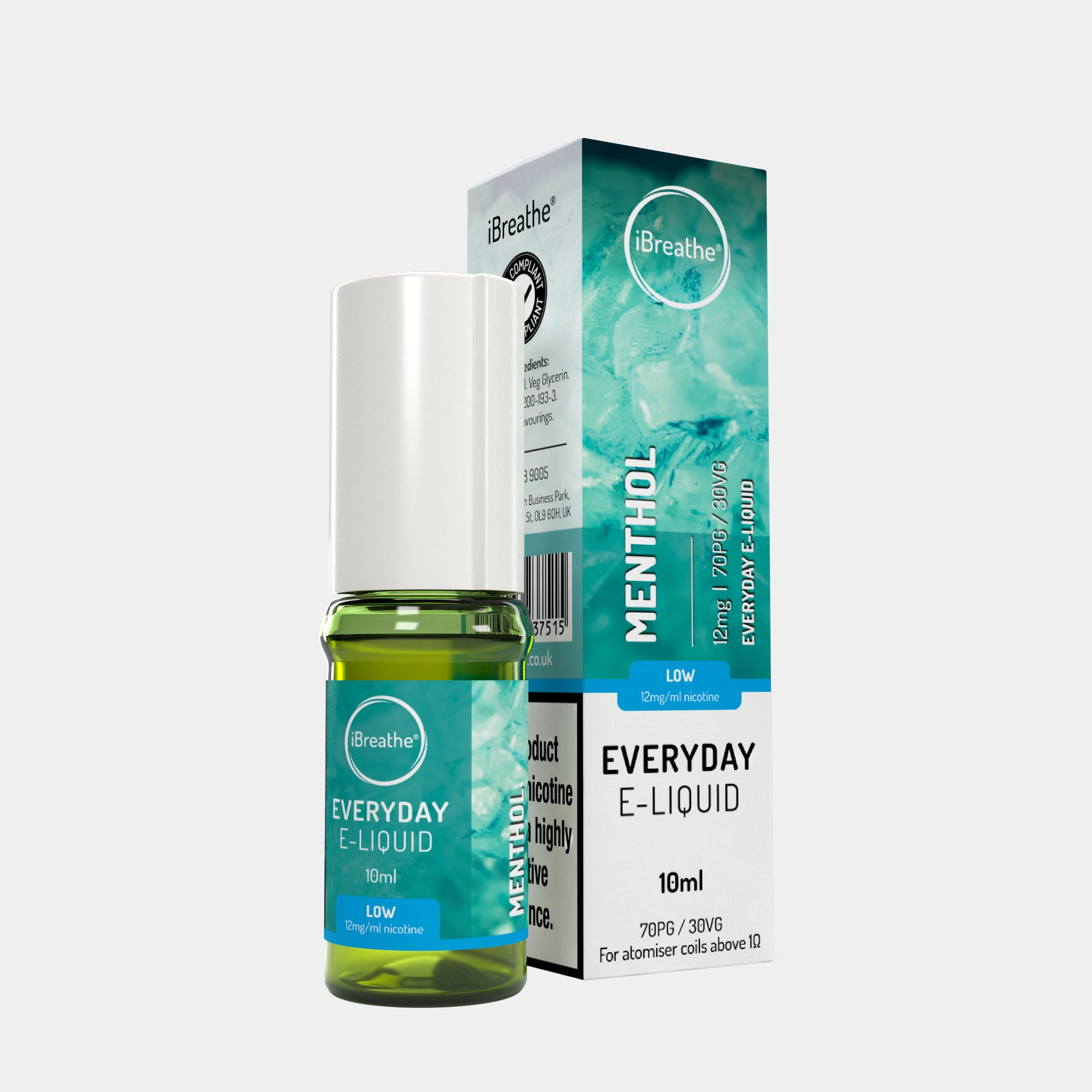 Menthol (10ml, 70PG/30VG) – iBreathe High PG E-Liquid