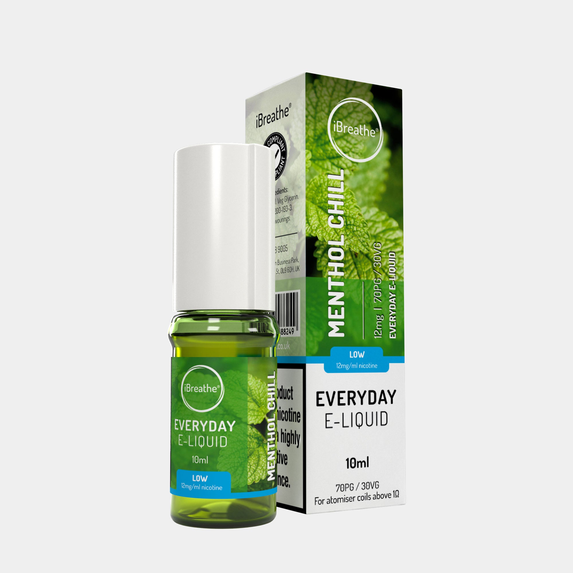 Menthol Chill (10ml, 70PG/30VG) – iBreathe High PG E-Liquid