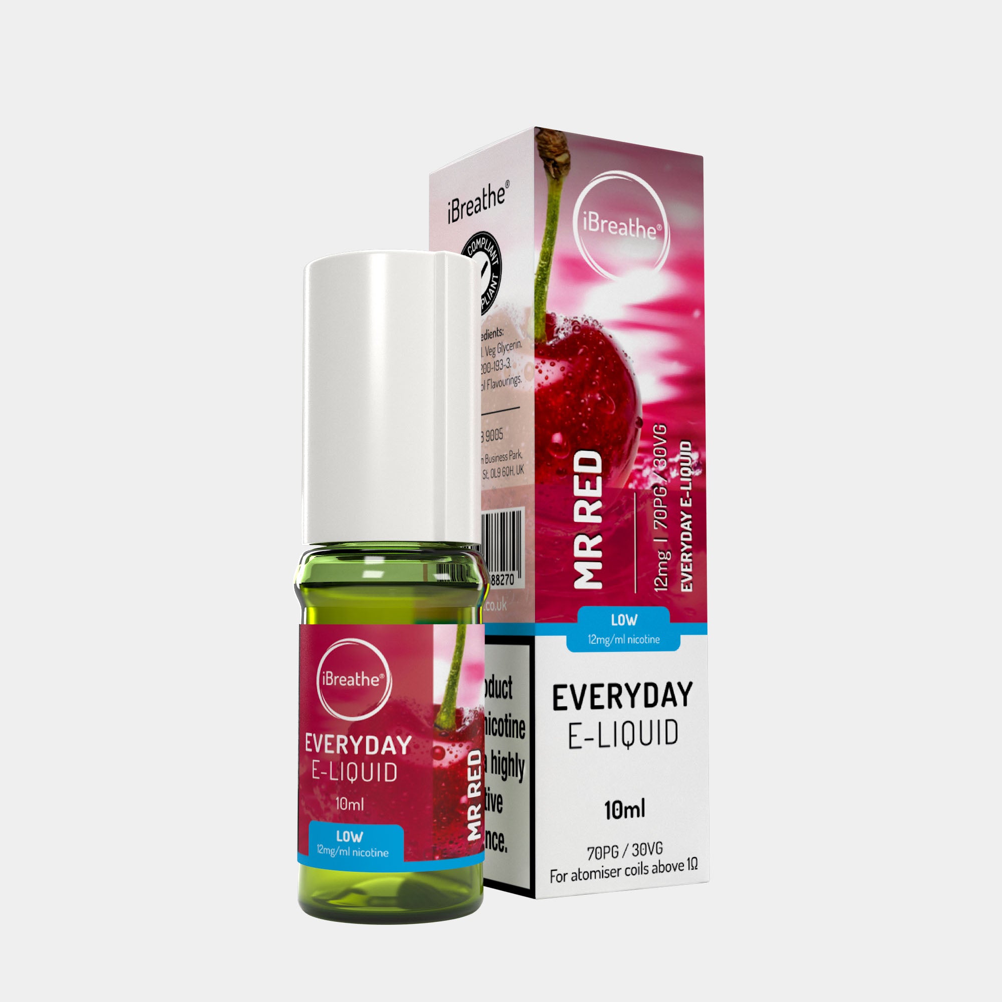 Mr Red (10ml, 70PG/30VG) – iBreathe High PG E-Liquid