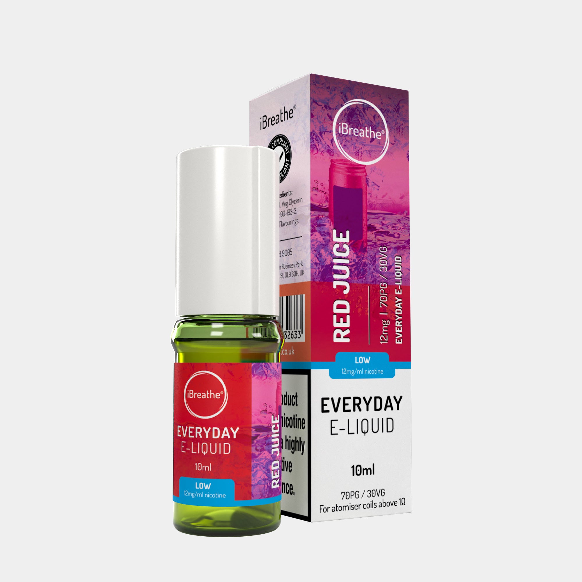 Red Juice (10ml, 70PG/30VG) – iBreathe High PG E-Liquid