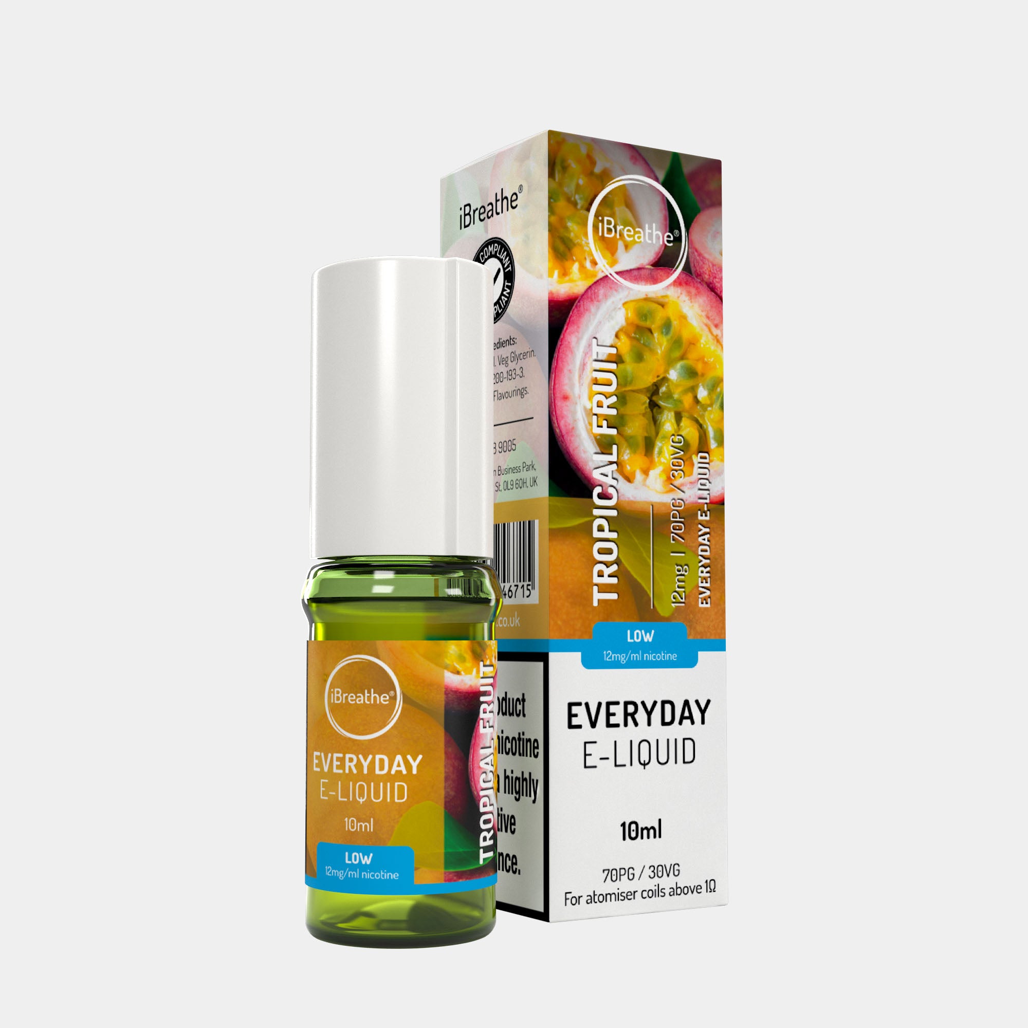 Tropical Fruit (10ml, 70PG/30VG) – iBreathe High PG E-Liquid