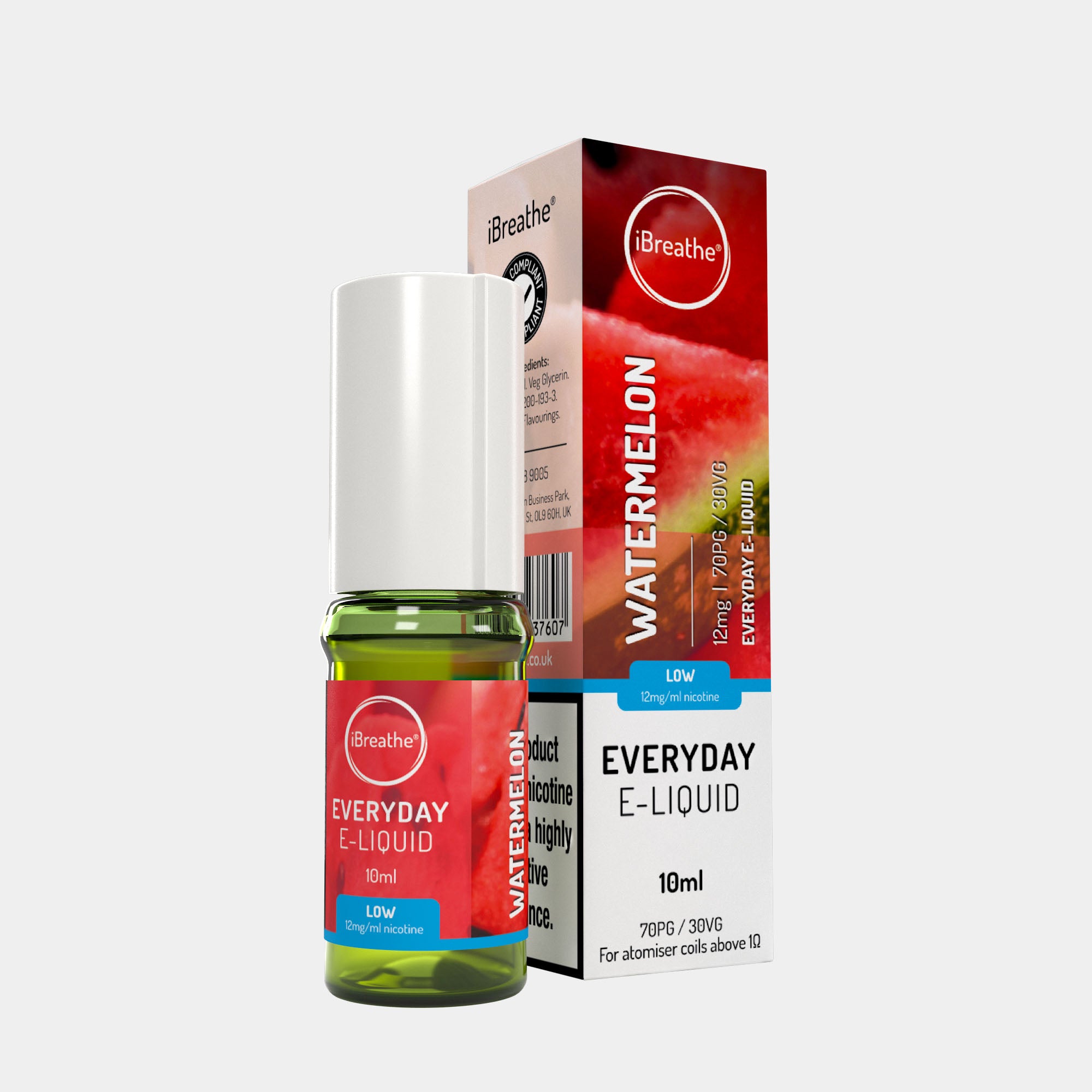 Watermelon (10ml, 70PG/30VG) – iBreathe High PG E-Liquid