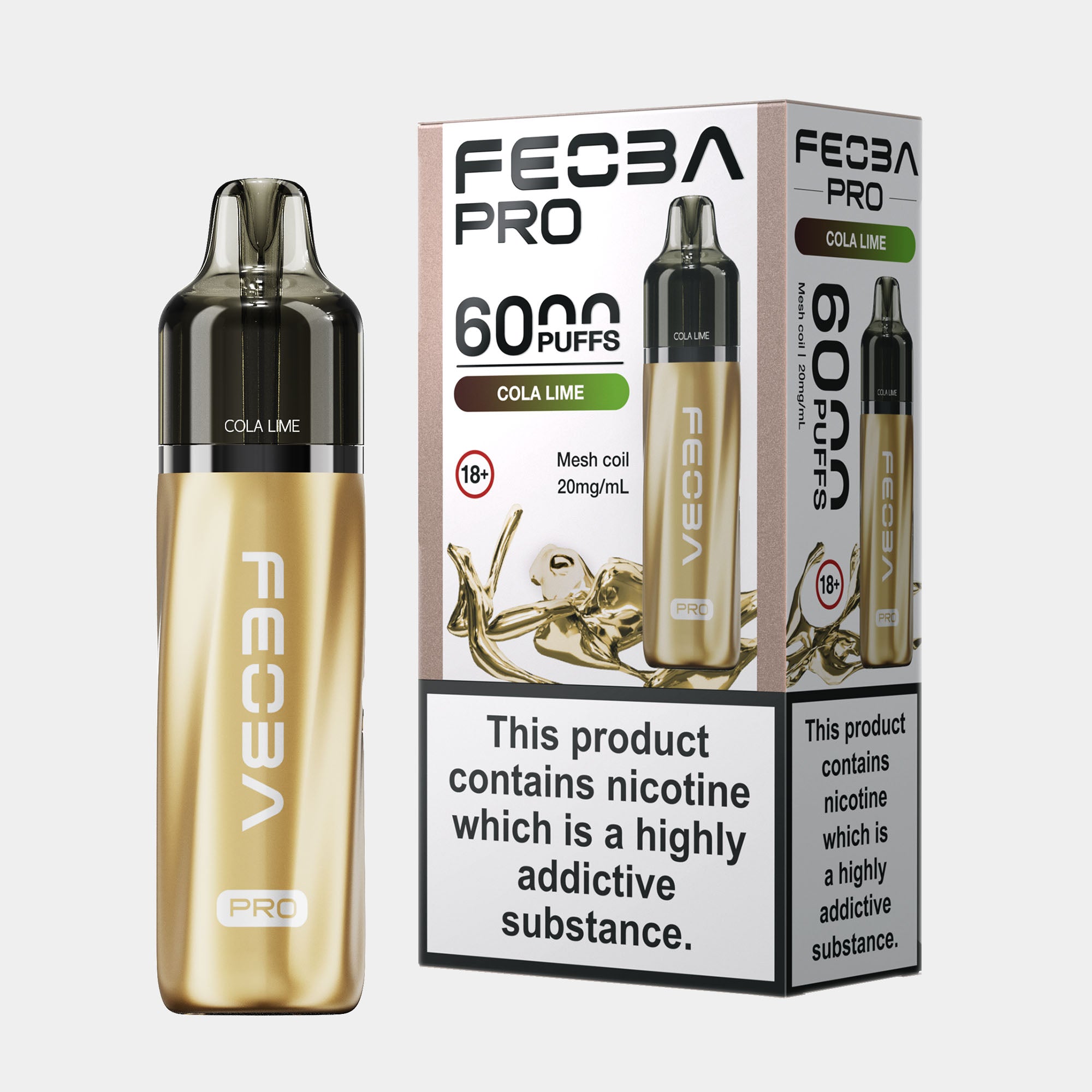 Cola Lime – Feoba Pro 6000 Vape Kit (2ml + 10ml Refillable Pod)