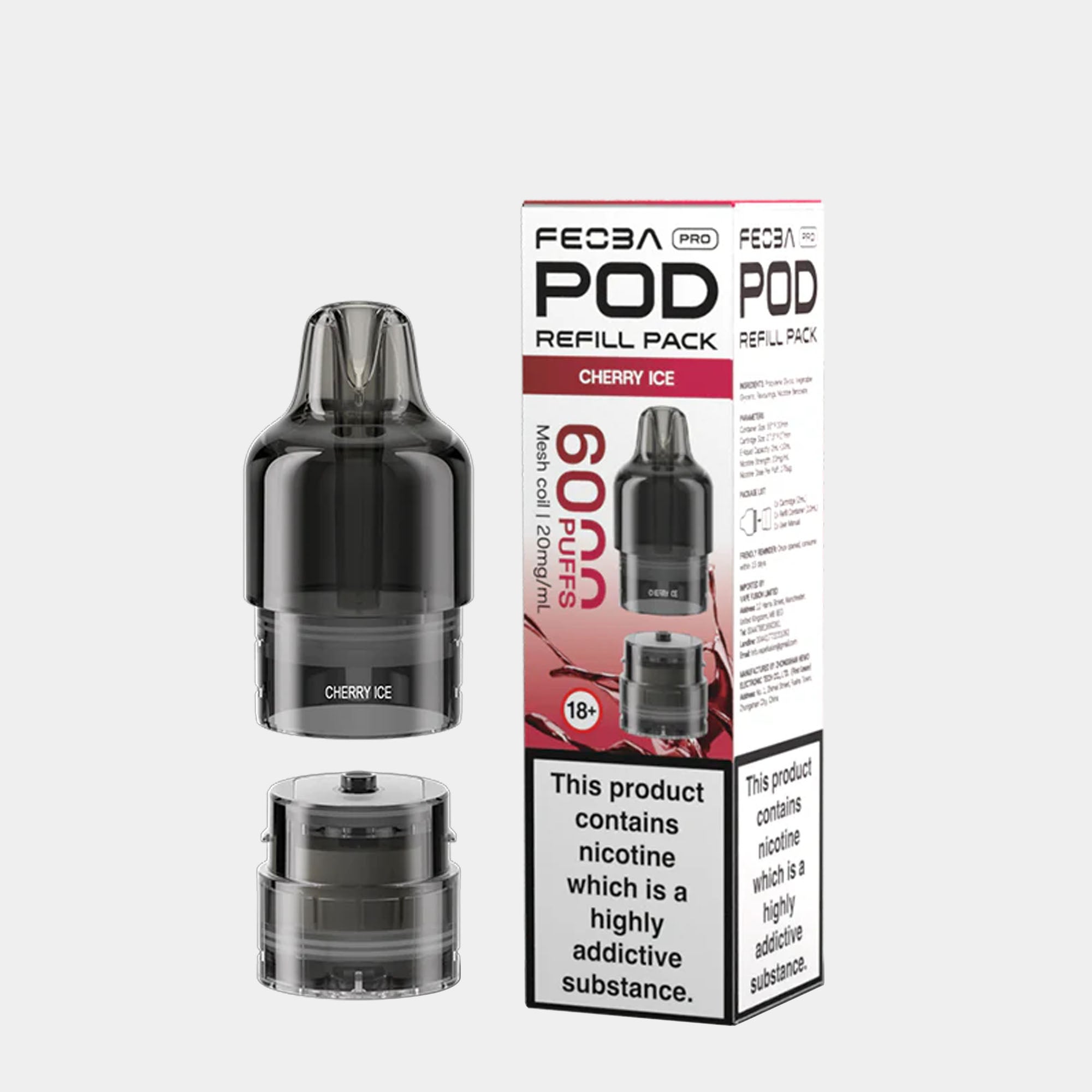 Cherry Ice – Feoba Pro 6000 Pod (2ml + 10ml Refillable Pod)