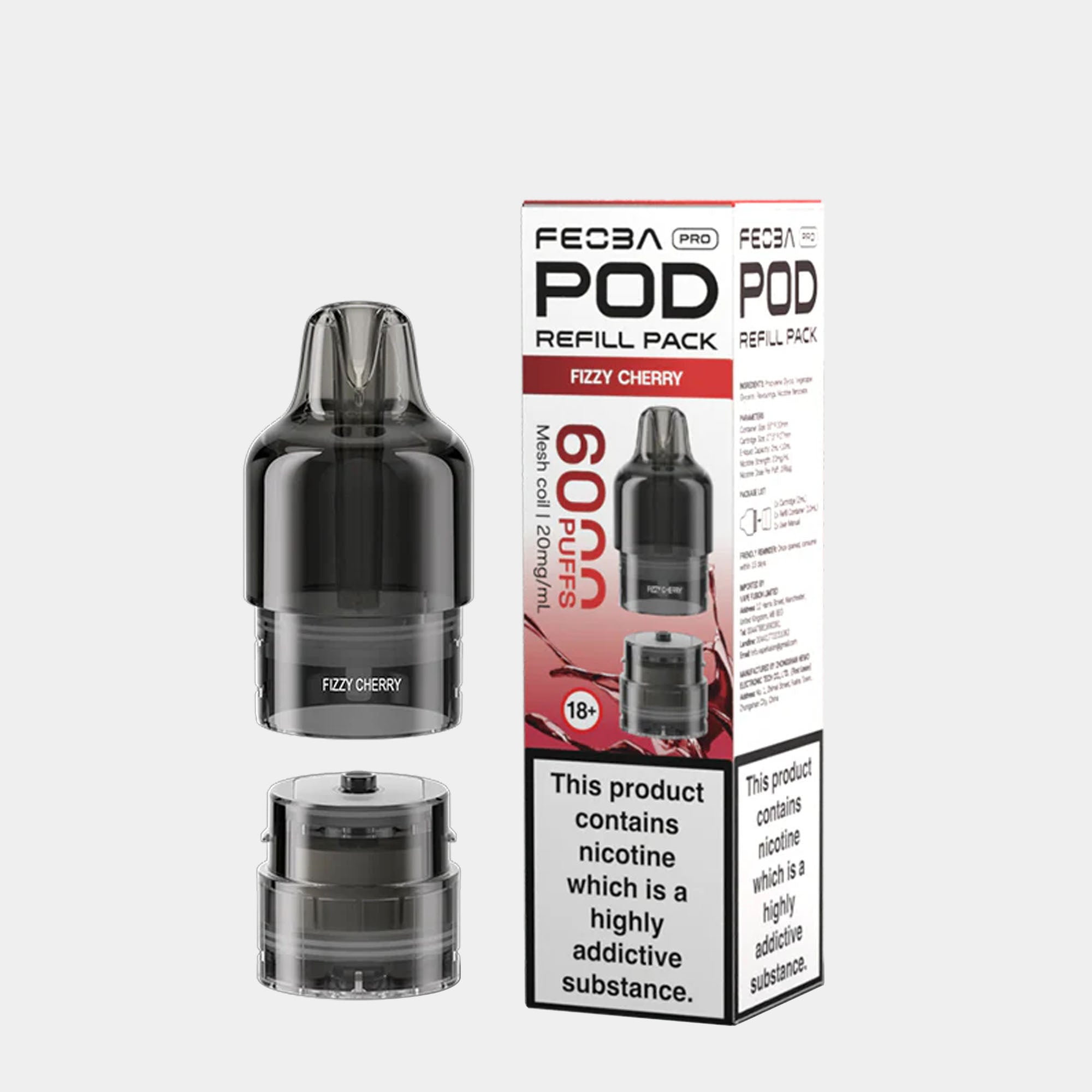 Fizzy Cherry – Feoba Pro 6000 Pod (2ml + 10ml Refillable Pod)