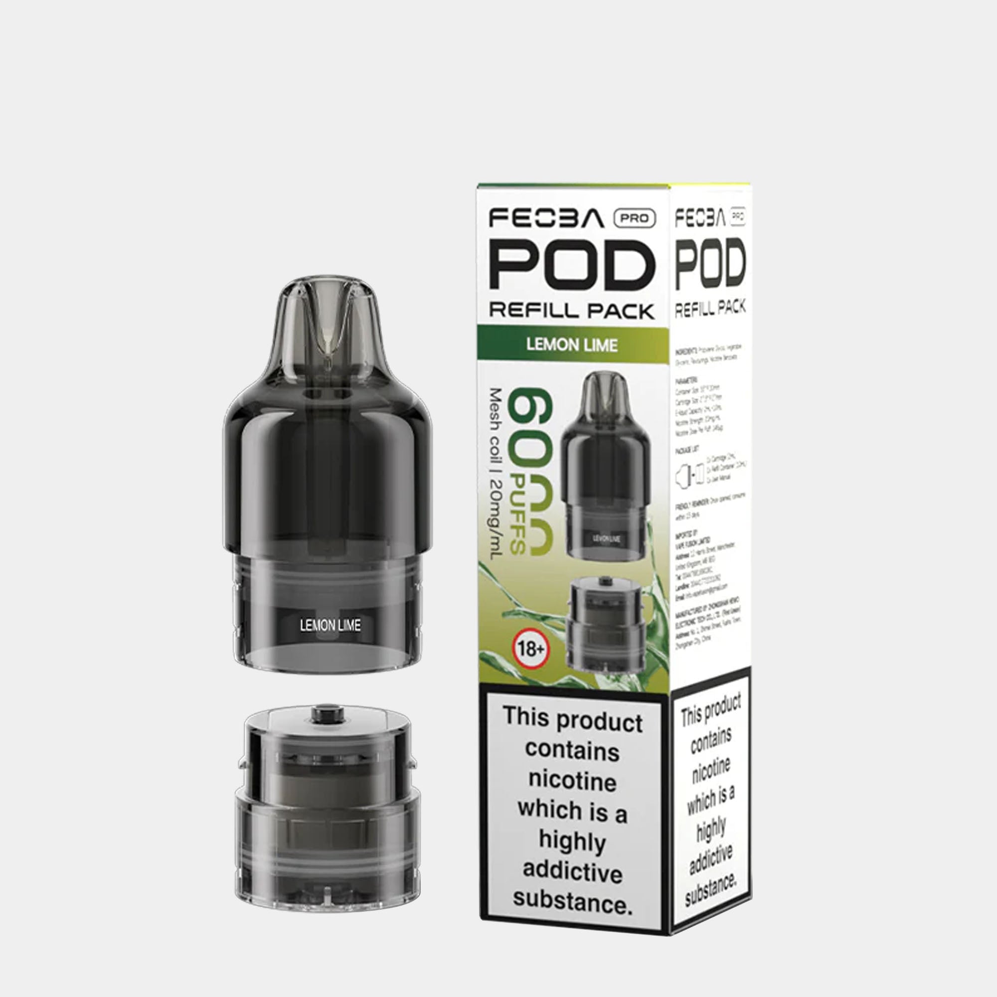 Lemon Lime – Feoba Pro 6000 Pod (2ml + 10ml Refillable Pod)