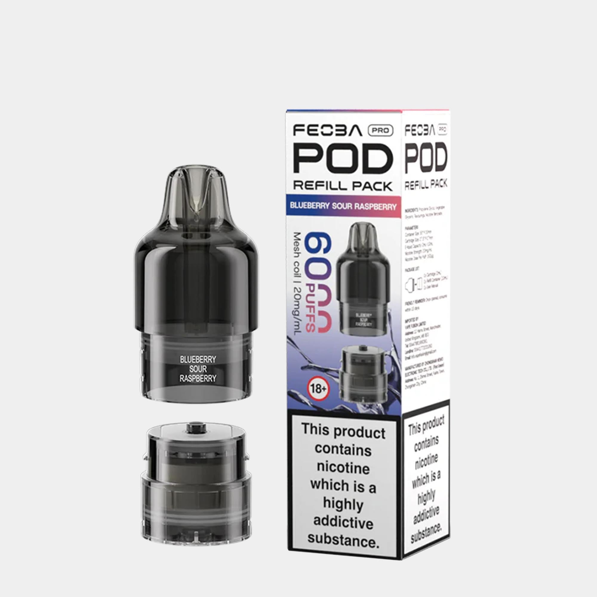 Blueberry Sour Raspberry – Feoba Pro 6000 Pod (2ml + 10ml Refillable Pod)