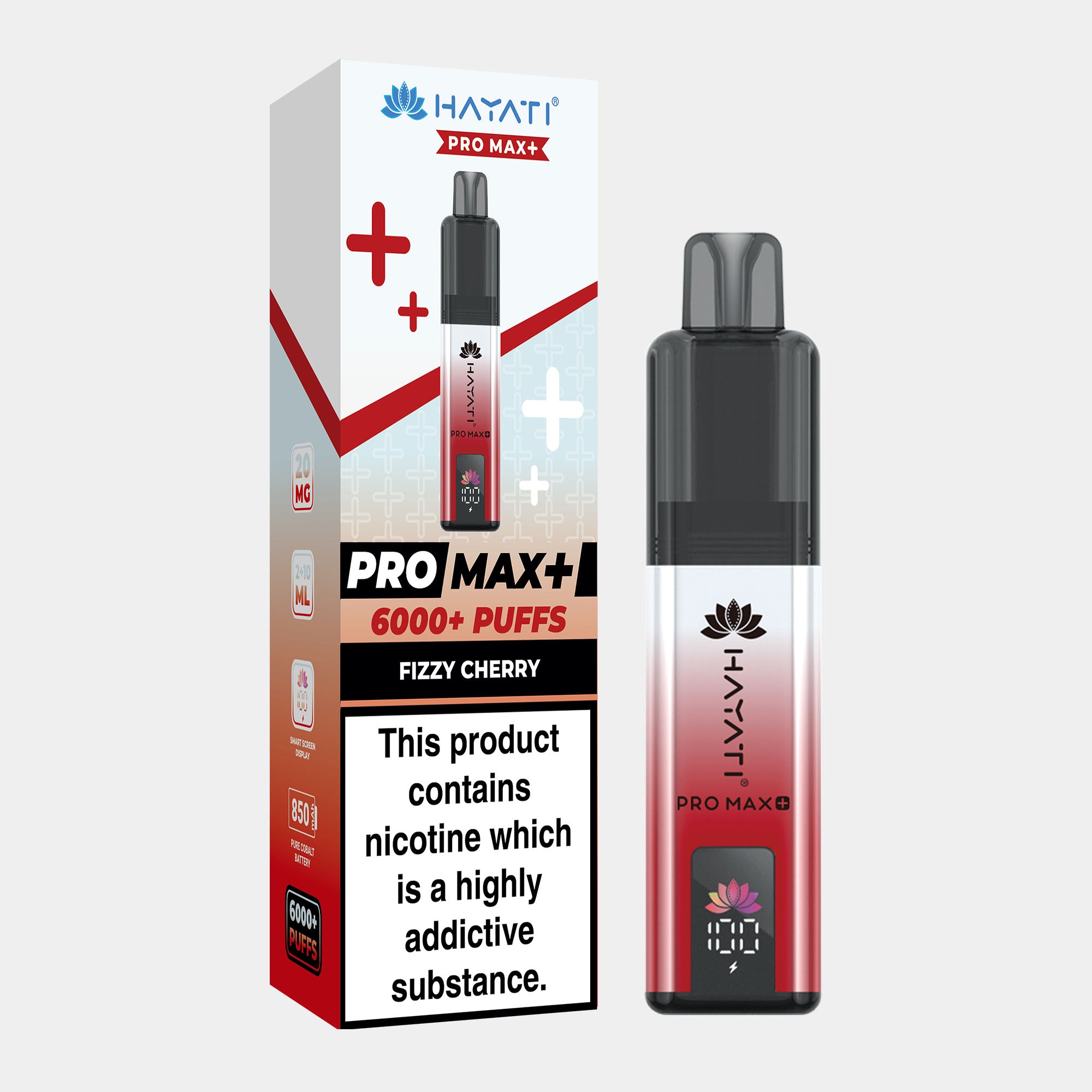 Fizzy Cherry – Hayati Pro Max+ 6000 Vape Kit (2ml + 10ml Refillable Pod)