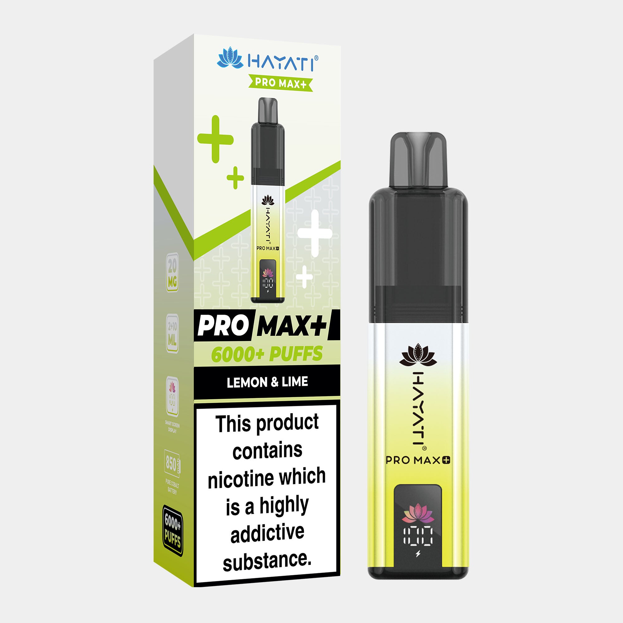 Lemon & Lime – Hayati Pro Max+ 6000 Vape Kit (2ml + 10ml Refillable Pod)