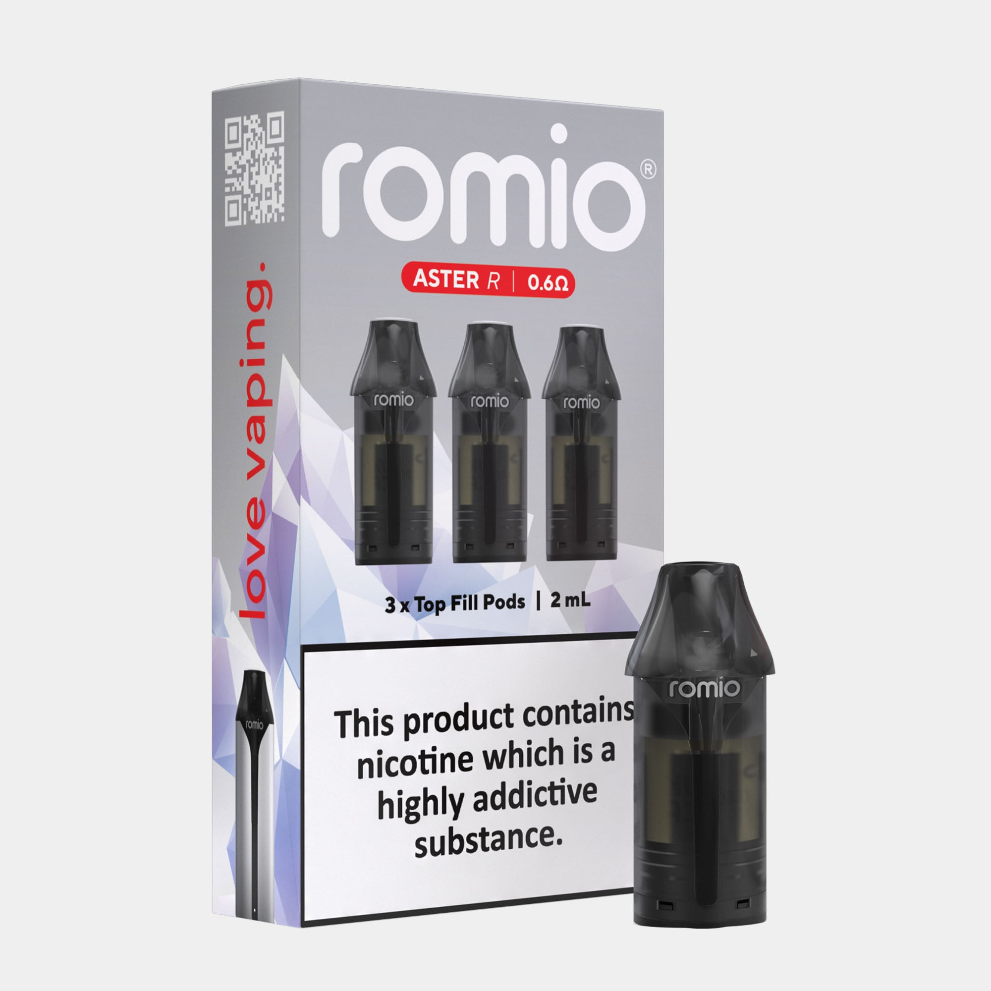 Romio Aster R - 2ml Refillable Replacement Pods (3 Pack)