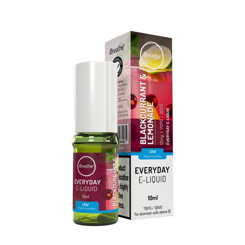 iBreathe Premium E-Liquid - Blackcurrant & Lemonade iBreathe High PG E-Liquid Blackcurrant & Lemonade 10ml