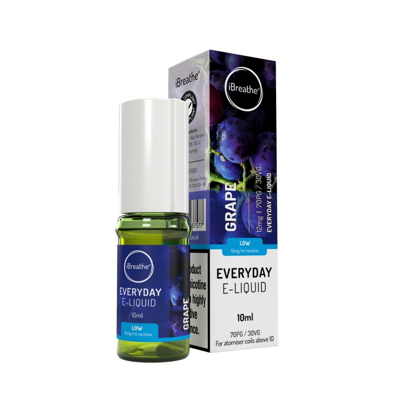 iBreathe Premium E-Liquid - Grape iBreathe High PG E-Liquid Grape 10ml