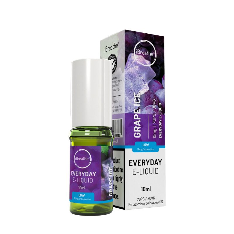 iBreathe Premium E-Liquid - Grape Ice iBreathe High PG E-Liquid Grape Ice 10ml