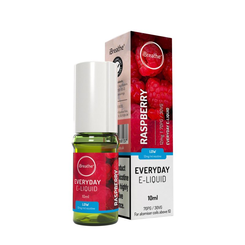 iBreathe Premium E-Liquid - Raspberry iBreathe High PG E-Liquid Raspberry 10ml