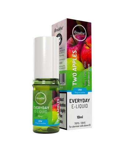 Two Apples (10ml, 70PG/30VG) – iBreathe High PG E-Liquid