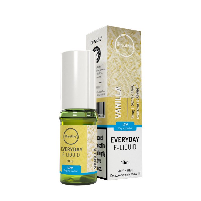 iBreathe Premium E-Liquid - Vanilla iBreathe High PG E-Liquid Vanilla 10ml