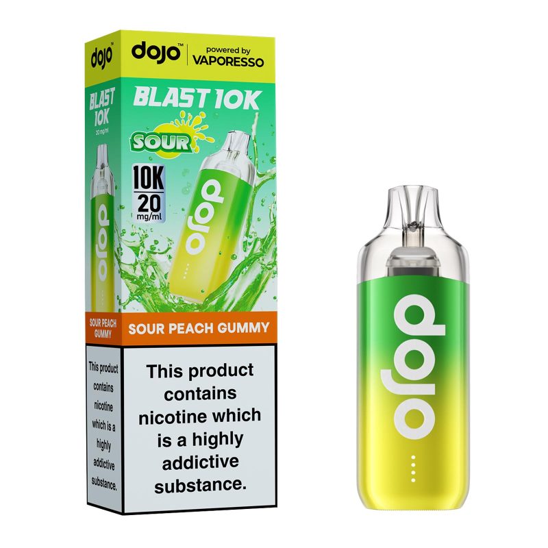 Dojo Blast 10K - Sour Peach Gummy Sour Peach Gummy – Dojo Blast 10K Vape Kit (2ml + 10ml Refillable Pod)