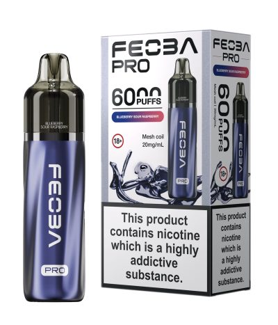 Blueberry Sour Raspberry – Feoba Pro 6000 Vape Kit (2ml + 10ml Refillable Pod)