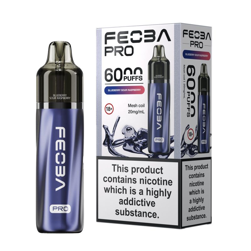 Blueberry Sour Raspberry – Feoba Pro 6000 Vape Kit (2ml + 10ml Refillable Pod)