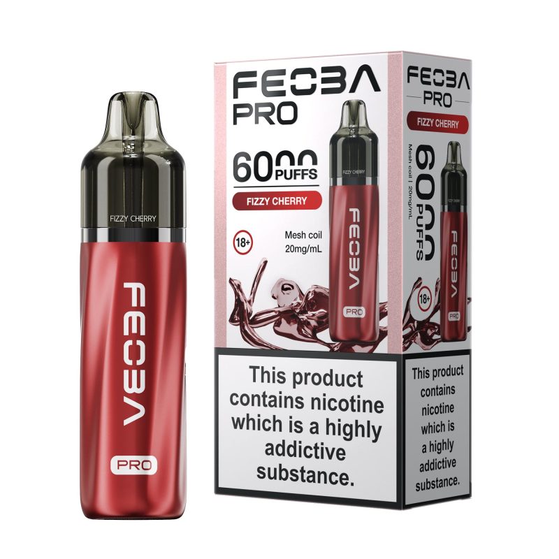 Fizzy Cherry – Feoba Pro 6000 Vape Kit (2ml + 10ml Refillable Pod)
