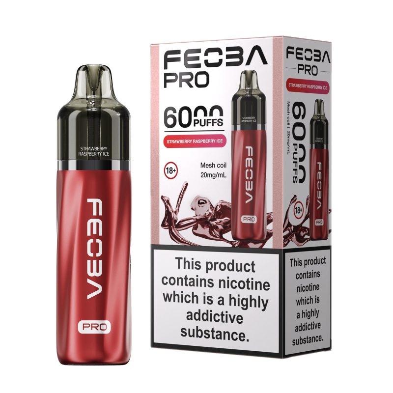 Feoba Pro 6000 Vape Kit - Strawberry Raspberry Ice Strawberry Raspberry Ice – Feoba Pro 6000 Vape Kit (2ml + 10ml Refillable Pod)