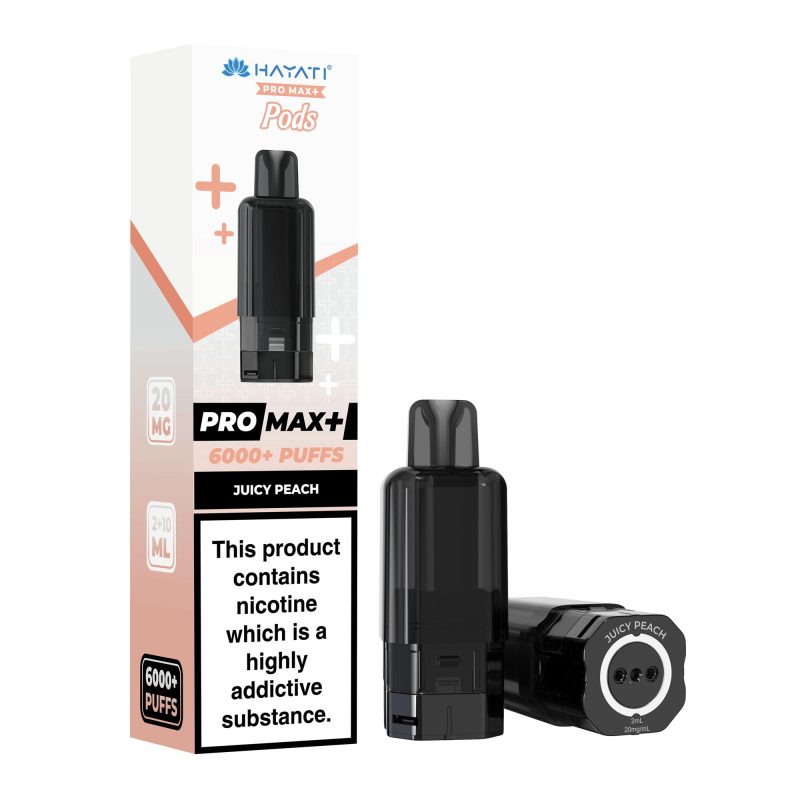 Juicy Peach – Hayati Pro Max+ 6000 Pod (2ml + 10ml Refillable Pod)