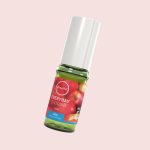 iBreathe Apple 10ml e-liquid bottle, tilted, on a light background