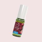 iBreathe Cherry Mint 10ml e-liquid bottle, tilted, on a light background